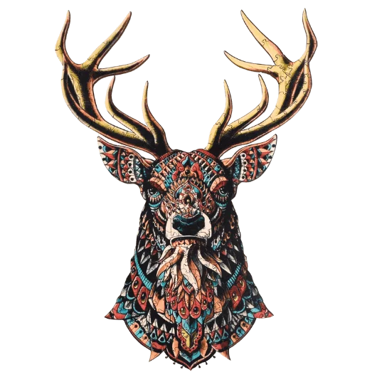 Ornate Buck Wooden Puzzle